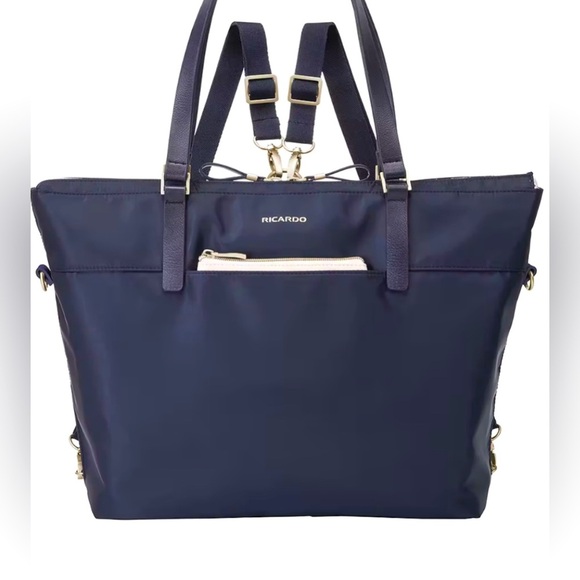 Ricardo Beverly Hills Indio Tote Travel Over Carry On Luggage Bag Navy AUTHENTIC - Picture 7 of 11